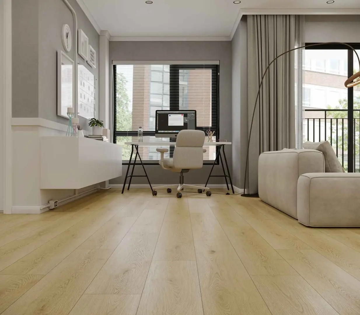 Кварцвиниловый SPC ламинат Alpine Floor Eclipse Super Matt Твист ECO 21-15 1220×228×4 фото в интерьере